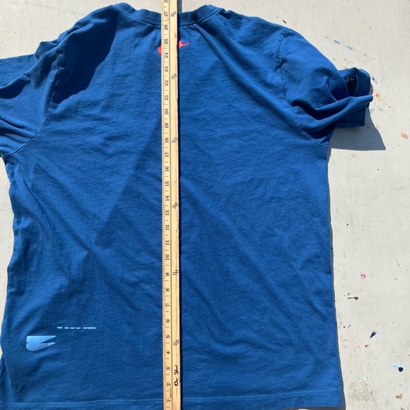 Men's Nike T-Shirt Blue All-Over Spell XL Swish Logo Streetwear City Sports - Picture 14 of 15